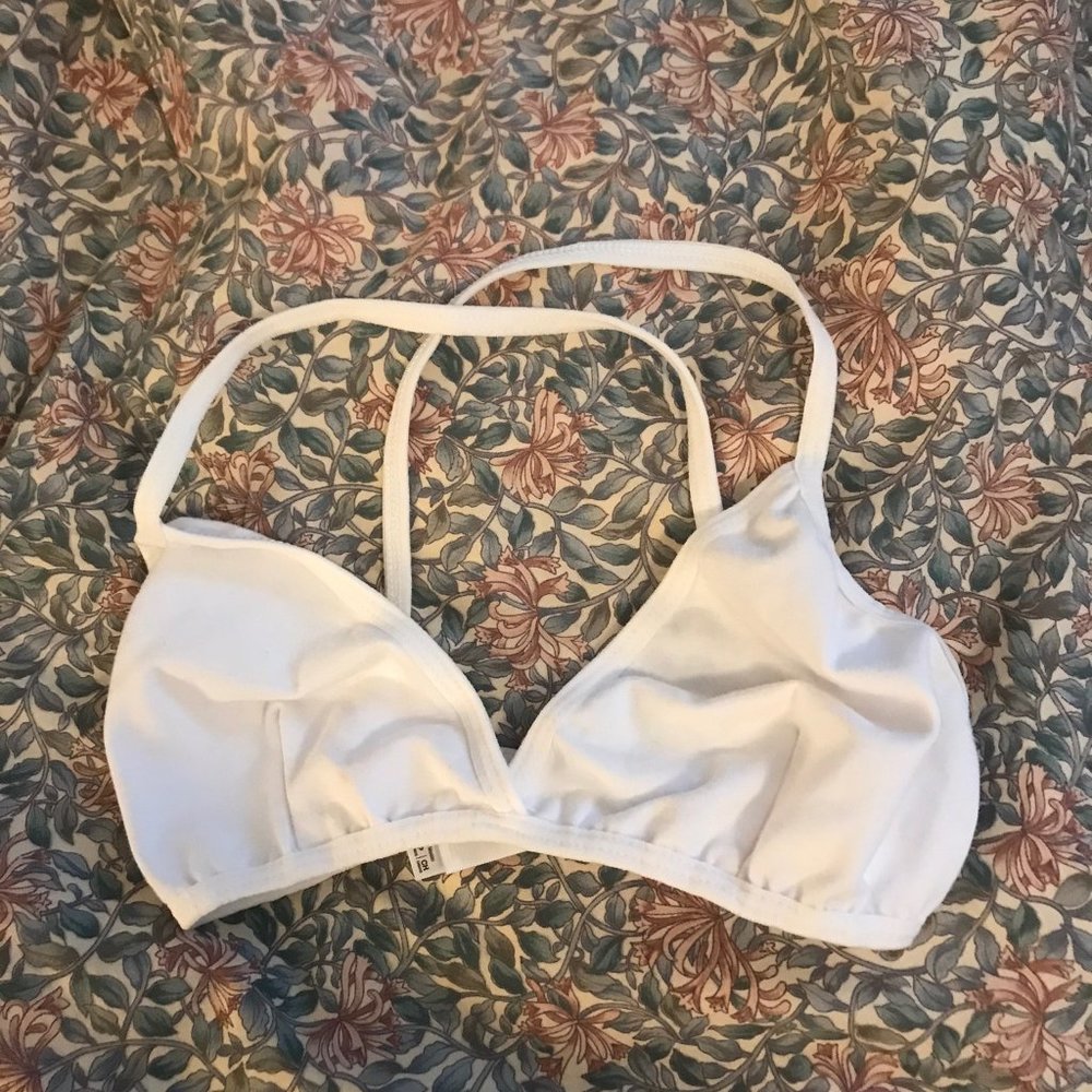 American Apparel white cotton bra